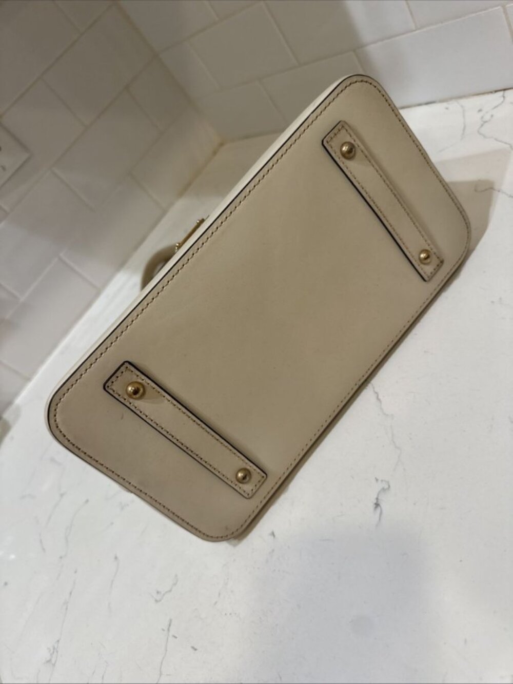 As Is Dooney and Bourke Beacon Cream Leather Satchel Bag - Picture 16 of 16